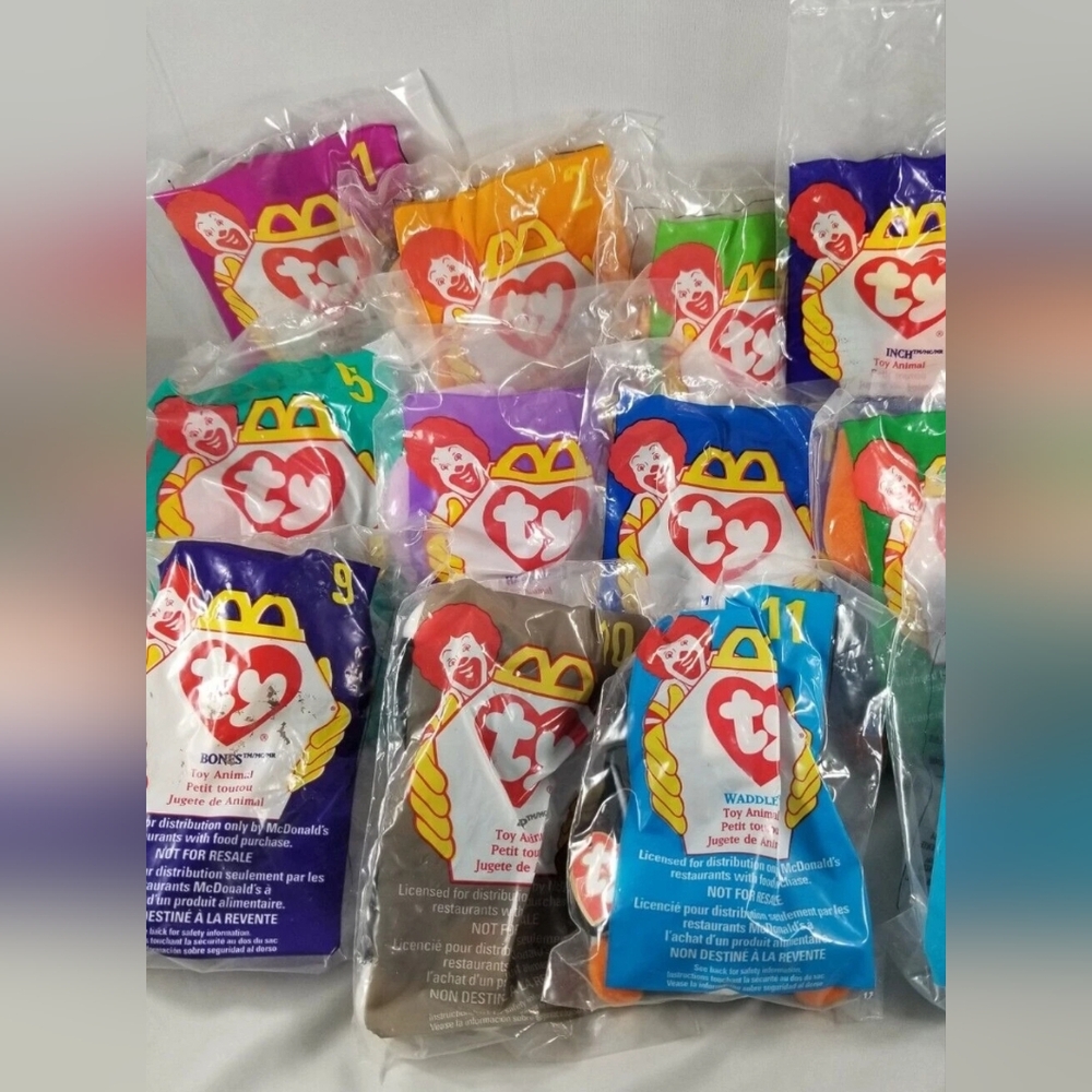 McDonalds Happy Meal Ty Beanie Babies Toys 1998 Set of 11